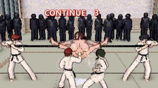 Karate challenge game, defeat and coin renewal picture…