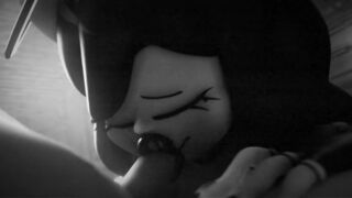 Alice angel blowjob black and white