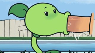 A Peashooter gets to suck a large dick